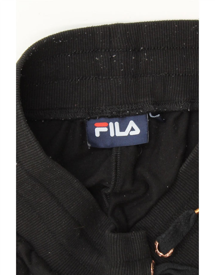 FILA Womens Tracksuit Trousers Joggers UK 8 Small  Black Vintage Fila and Second-Hand Fila from Messina Hembry 