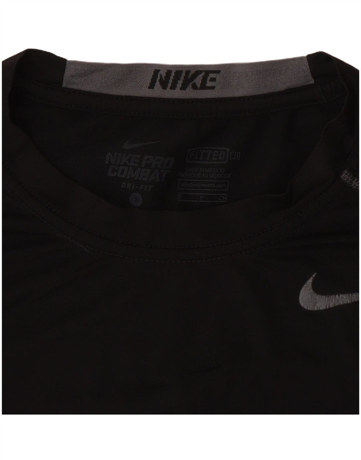 Nike Hommes Pro Combat T-Shirt Haut Petit Noir