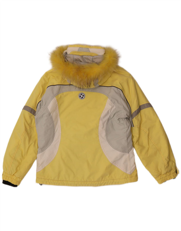 Colmar Veste de ski à capuche pour femme EU 42 XL Jaune Colourblock Polyamide