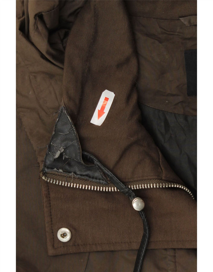 Zara Parka surdimensionnée à capuche pour femme UK 10 Small Kaki