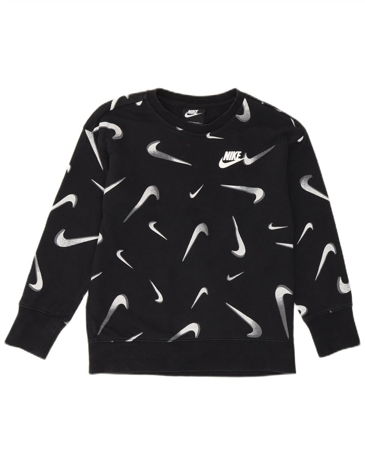 NIKE Sweat-shirt graphique coupe standard pour fille 8-9 ans, petit noir