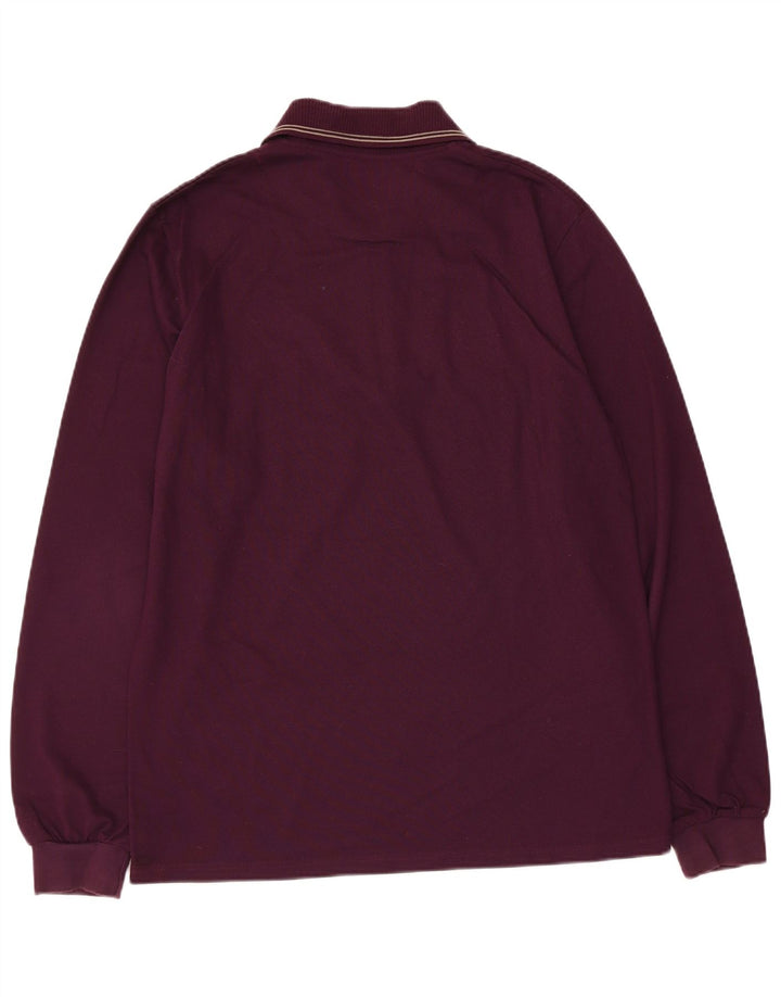 Trigema Polo à manches longues pour homme en coton marron moyen
