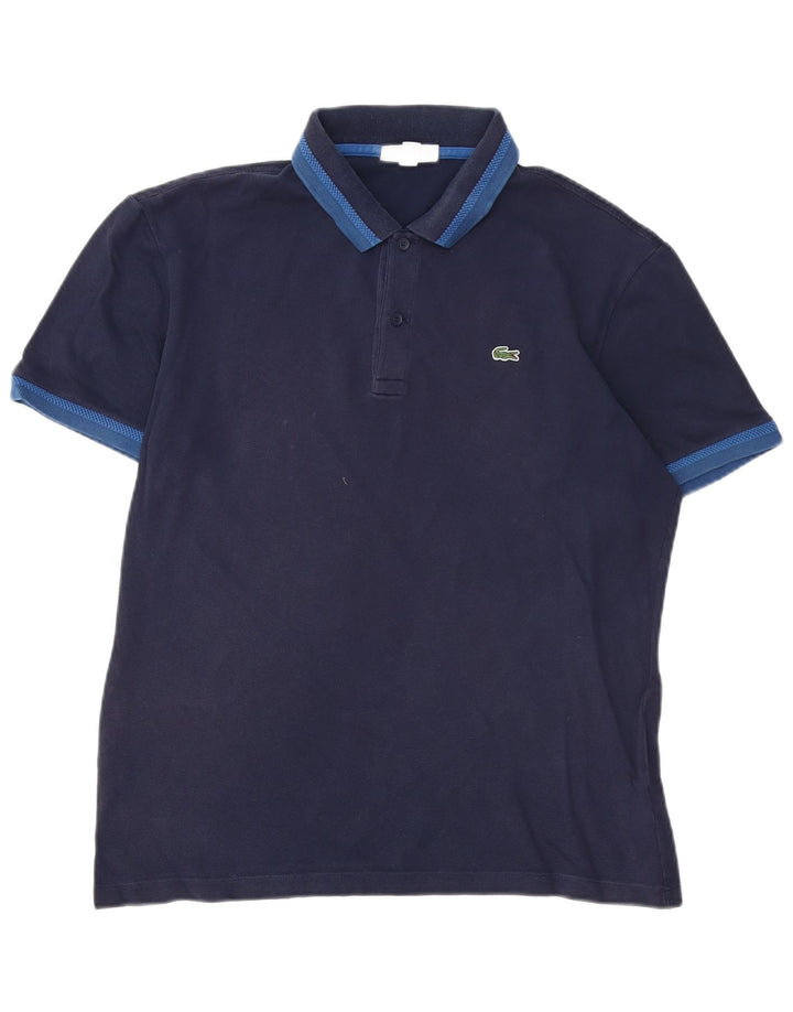 LACOSTE Homme Slim Fit Polo Taille 5 Grand Bleu Marine Coton