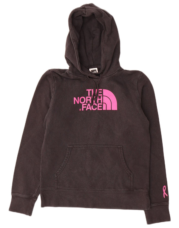 THE NORTH FACE Womens Oversized Graphic Hoodie Jumper UK 10 Small Black