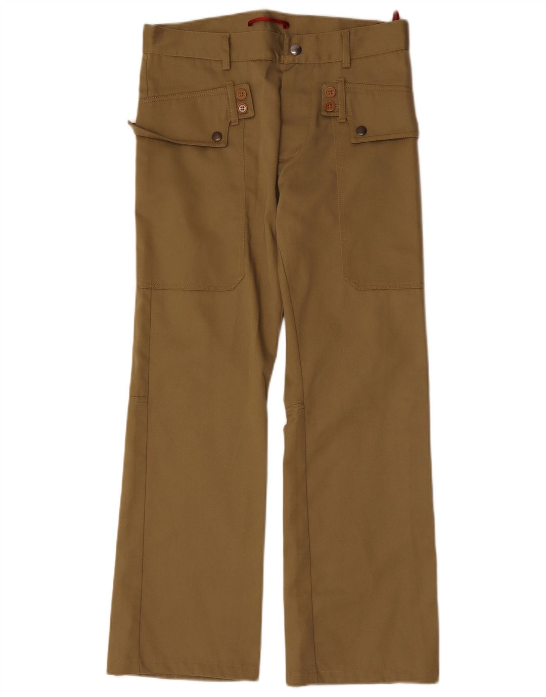 David Mayer Pantalon cargo bootcut pour femme IT 46 Large W31 L29 Kaki