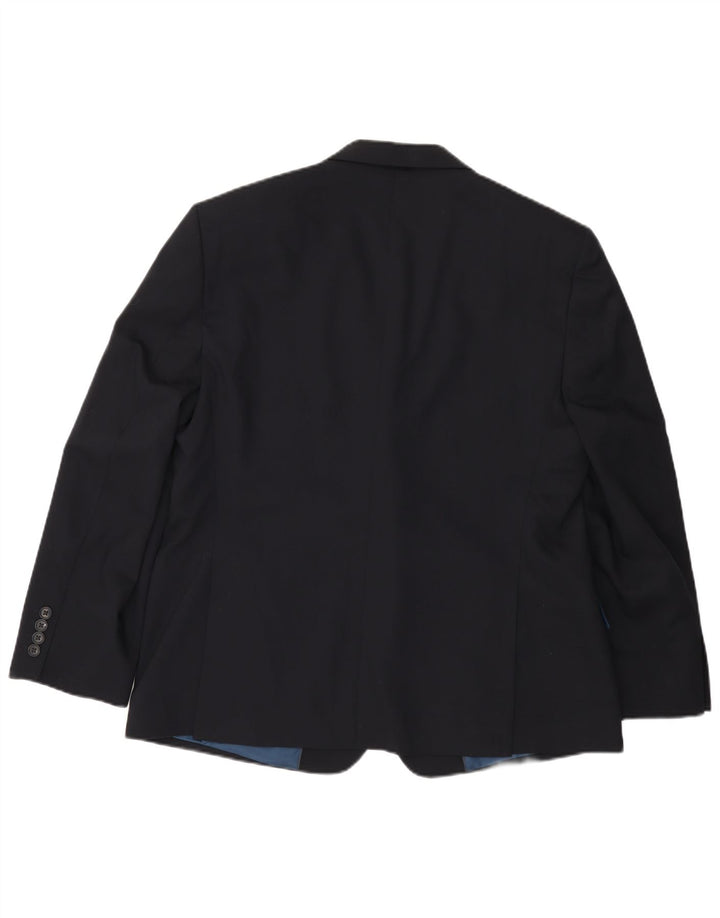 Marks & Spencer Veste blazer courte à 2 boutons pour homme UK 44 XL Bleu marine en laine