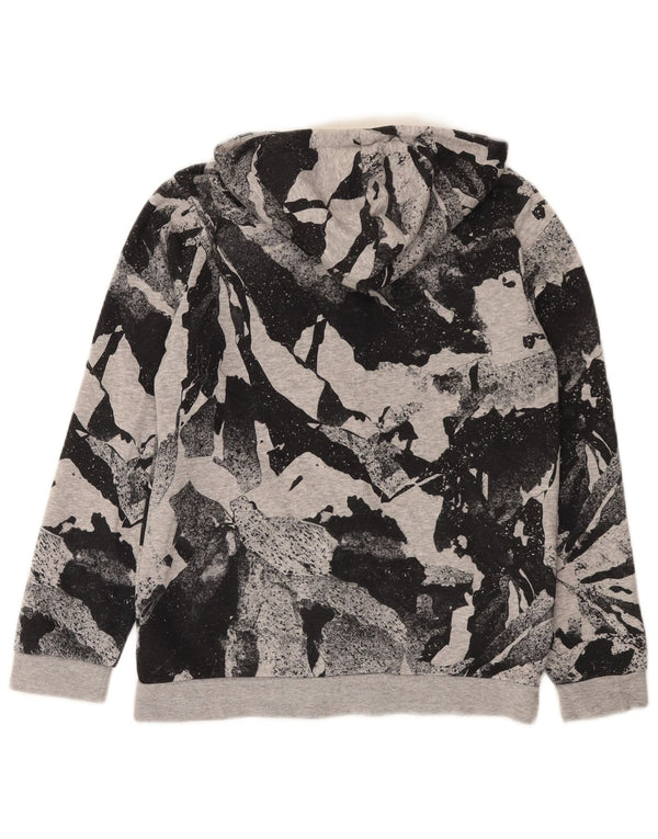 Adidas Pull à capuche zippé pour garçon 11-12 ans Gris Camouflage Coton
