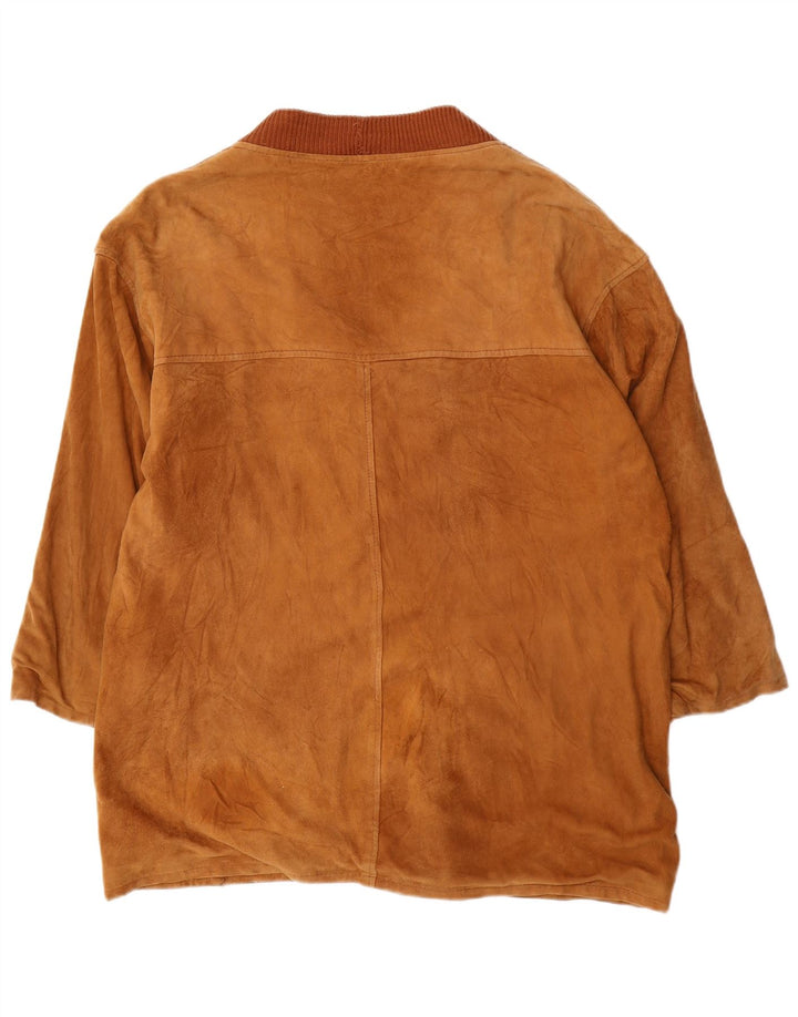 veste en daim homme vintage UK 40 Grand Marron