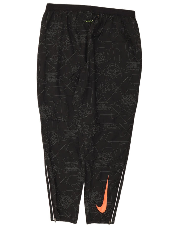 Nike Pantalon de survêtement Dri Fit à motif abstrait pour femme UK 18 XL Noir