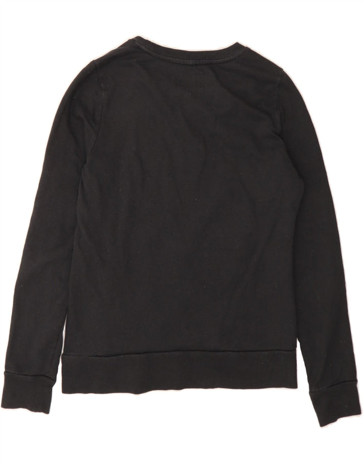 CHAMPION Womens Stanford University Sweatshirt Jumper UK 14 Medium Black Vintage Champion and Second-Hand Champion from Messina Hembry 