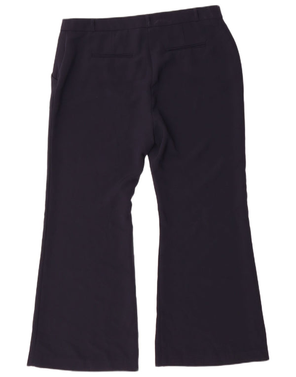 Marks & Spencer Pantalon chino bootcut pour femme UK 18 XL W36 L30 Bleu marine