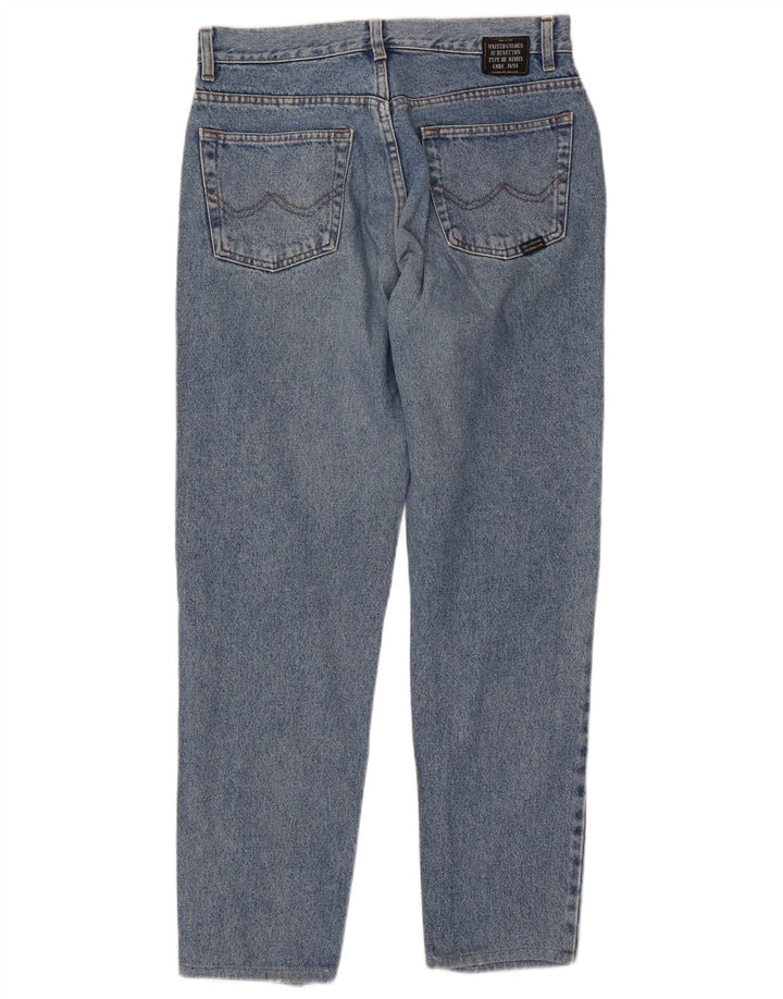 BENETTON Jean fuselé taille haute pour femme IT 48 XL W32 L30 Bleu Coton