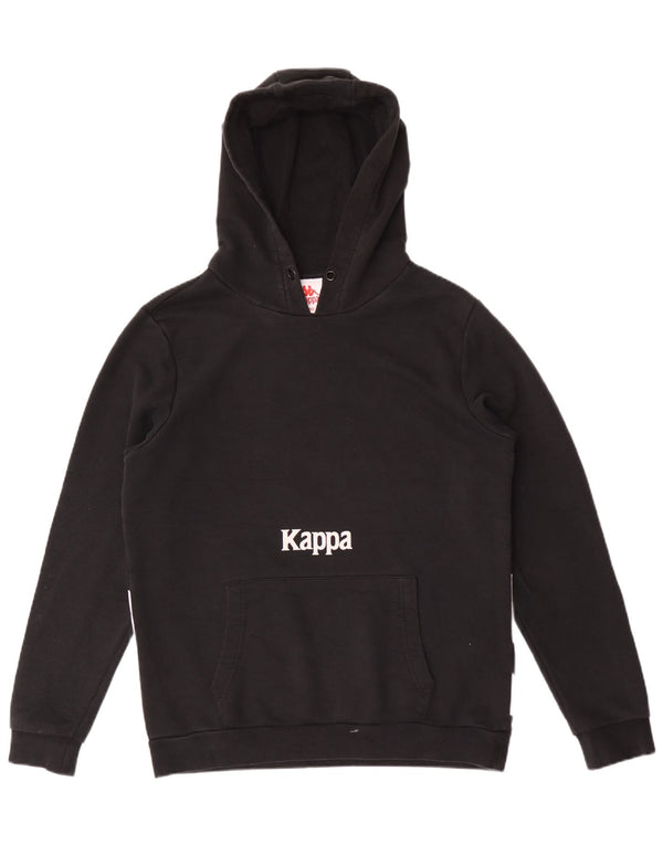 Kappa Pull à capuche graphique pour homme en coton noir Taille L