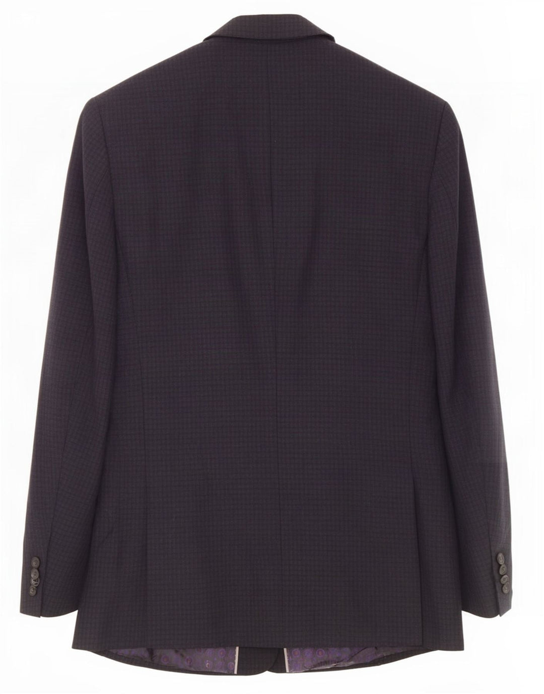 Marks & Spencer Veste blazer à 2 boutons pour homme UK 36 Petit gris à carreaux en laine