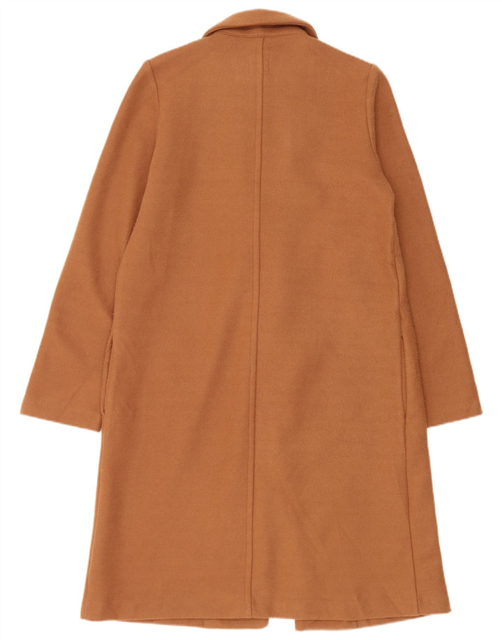 Zara Femme Pardessus UK 10 Petit Marron Polyester