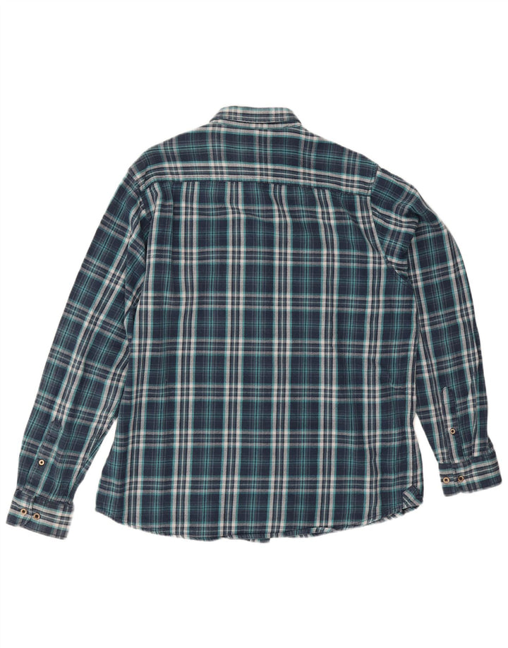 James Pringle Chemise en flanelle pour homme en coton à carreaux bleu marine