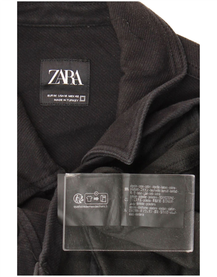 Zara Veste utilitaire pour homme UK 38 Coton noir moyen