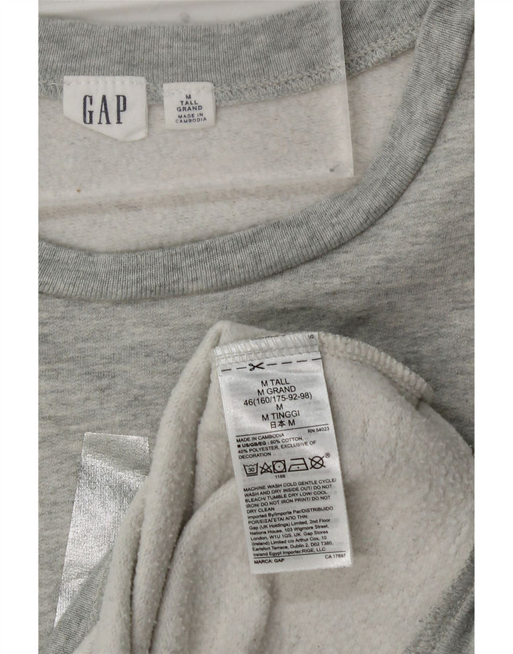 GAP Sweat-shirt graphique pour femme - Taille UK 44 - Gris moyen - Coton