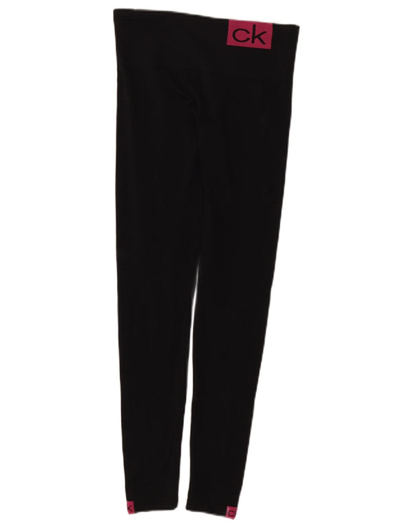 Calvin Klein Leggings graphiques pour femme UK 8 Small Noir Polyamide