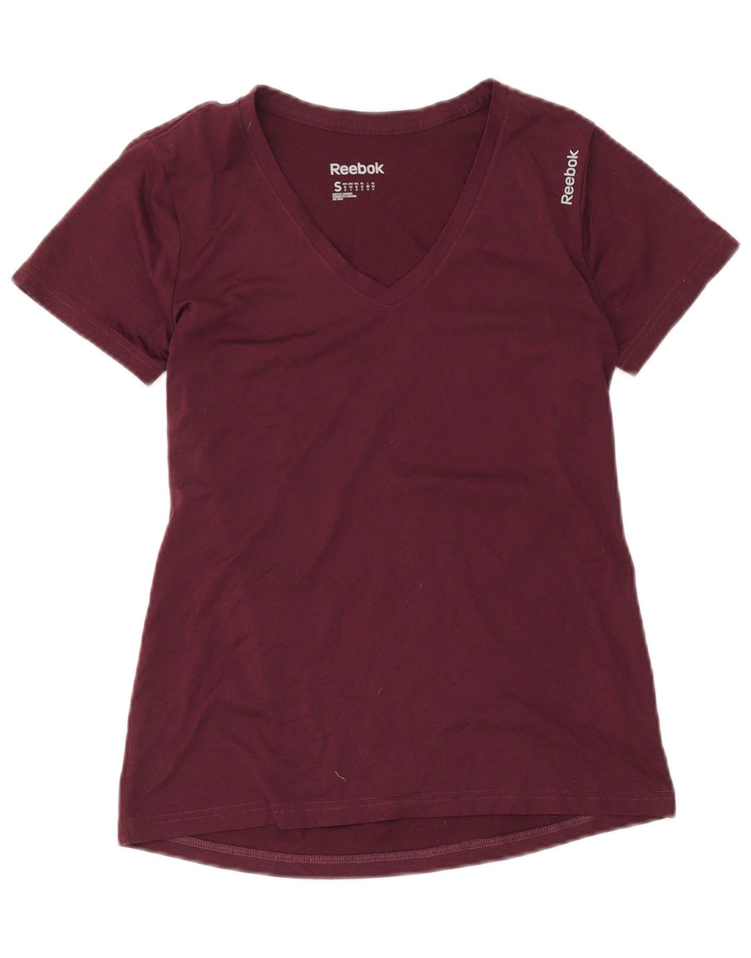 Reebok T-Shirt Femme UK 10 Petit Bordeaux Polyester