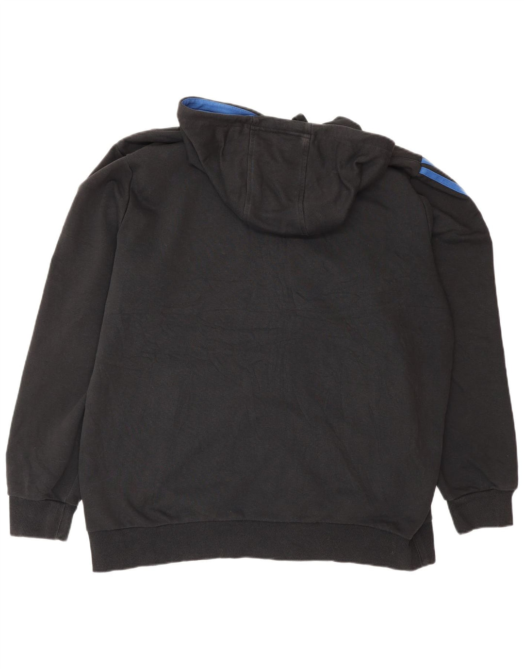 ADIDAS Pull à capuche zippé pour homme XL en coton noir