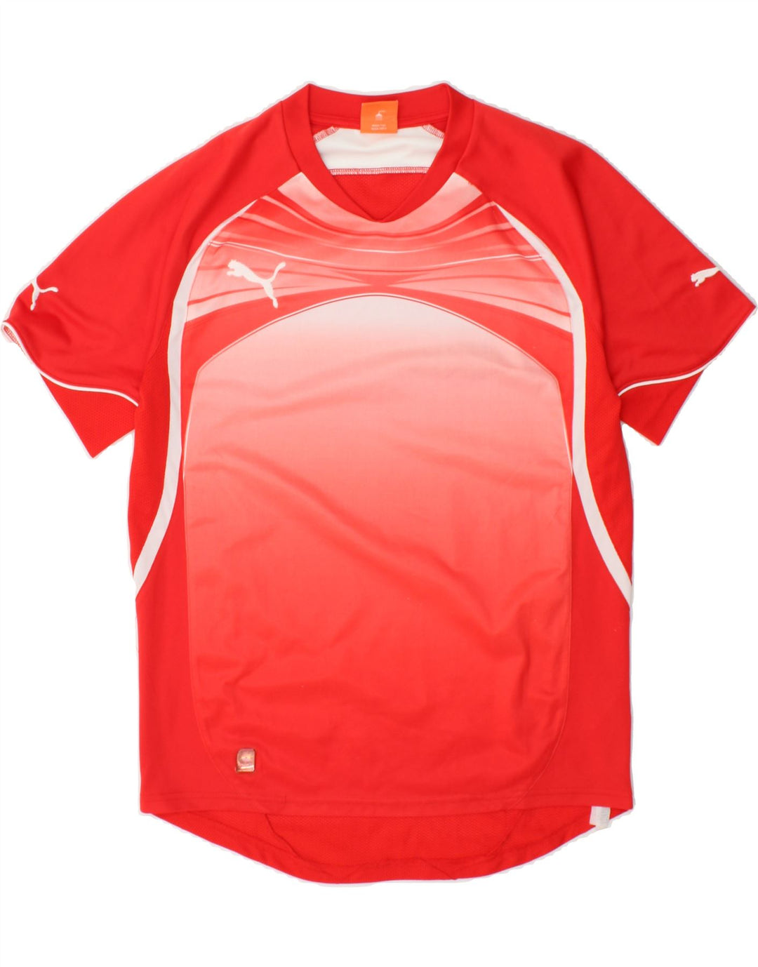 PUMA Mens Graphic T-Shirt Top Medium Red Polyester Vintage Puma and Second-Hand Puma from Messina Hembry 