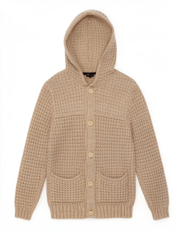 Rifle Cardigan à capuche pour homme XL Beige Acrylique