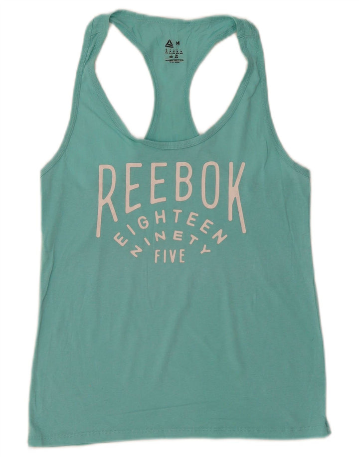 Reebok Débardeur graphique pour femme UK 12/14 Turquoise moyen