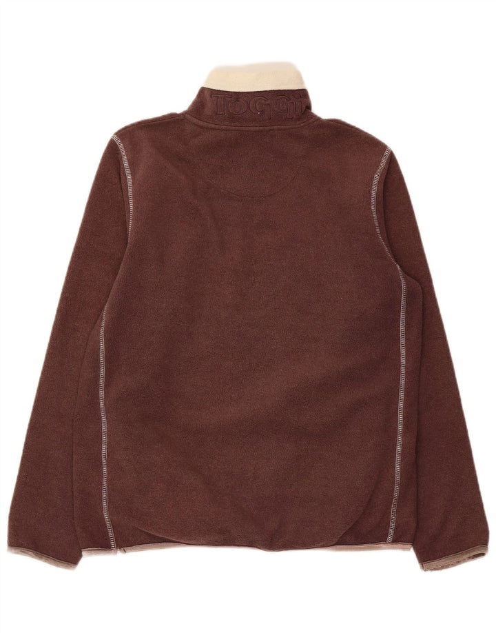 TOGGI Pull polaire à col zippé pour femme UK 12 Marron moyen Polyester