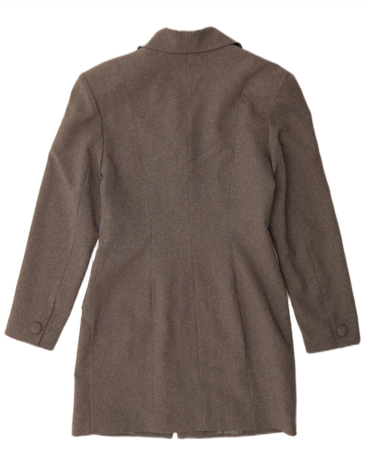 Manteau Femme Vintage IT 42 Gris Moyen