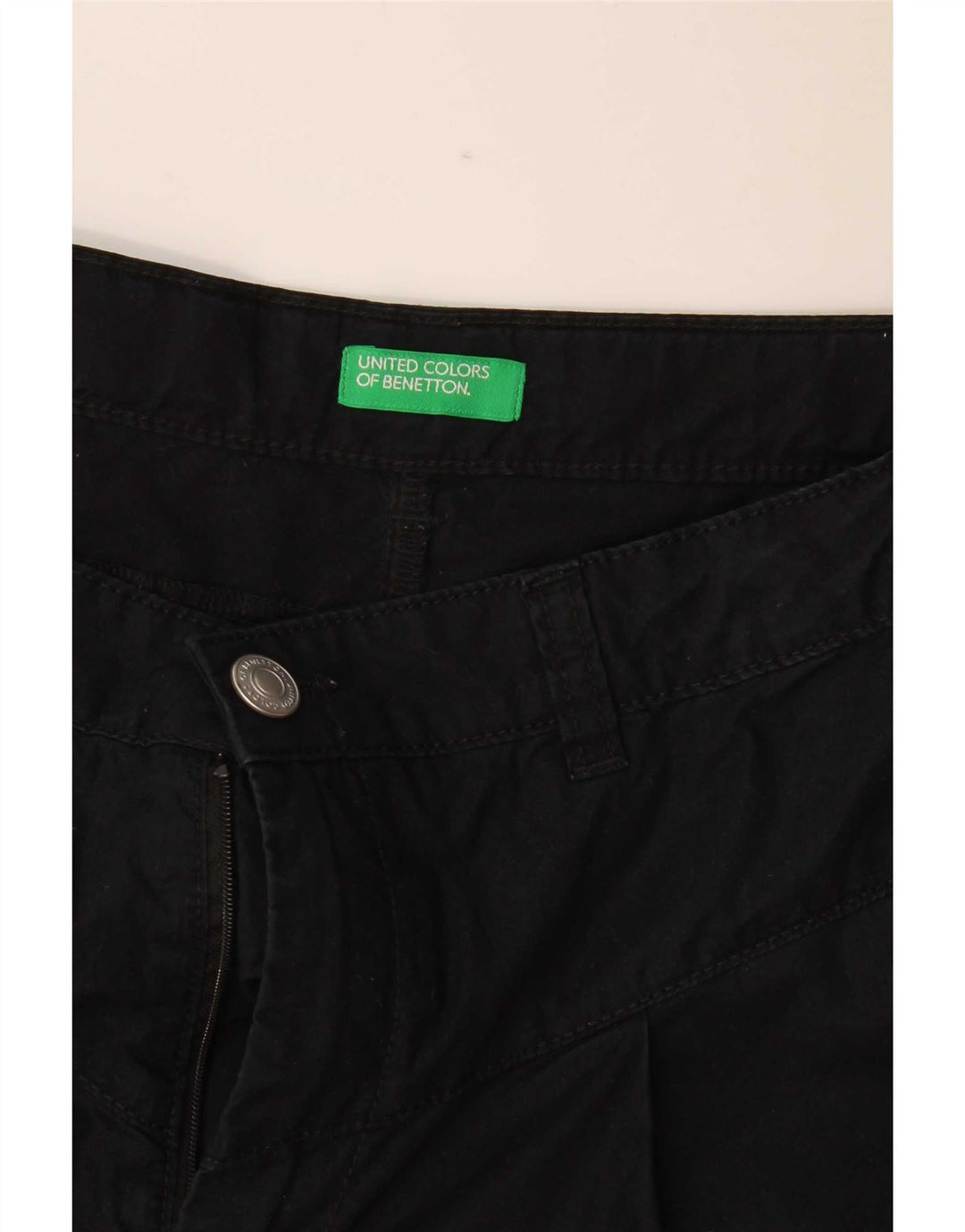 Benetton Short En Jean W28 Noir Moyen Femme
