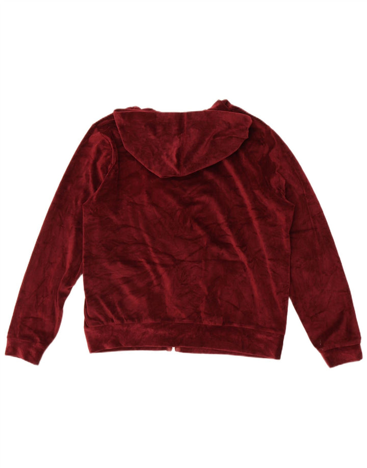 Marks & Spencer Pull à capuche zippé surdimensionné pour femme UK 12 Bordeaux moyen