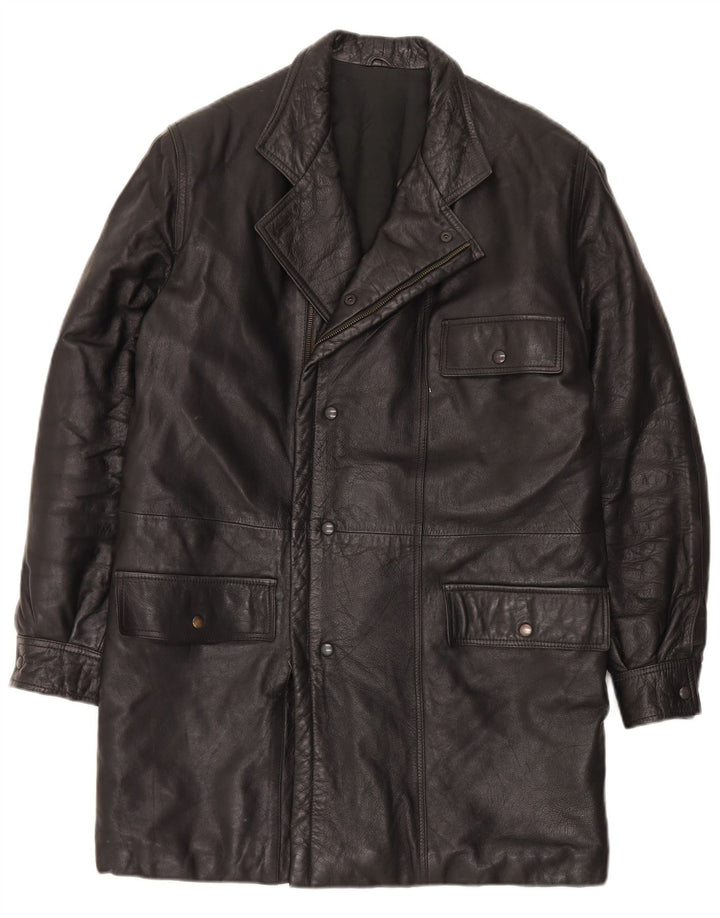 veste en cuir homme vintage IT 48 Medium Noir