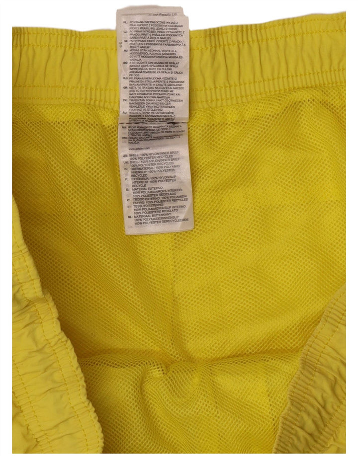Adidas Short de bain pour homme en nylon jaune Taille L