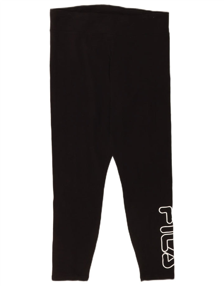 Fila Femme Graphic Crop Leggings Large Noir Coton