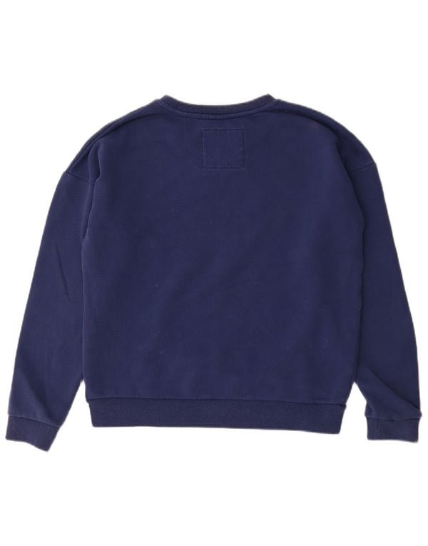 Superdry Sweat-shirt surdimensionné graphique pour femme UK 12 Bleu marine moyen