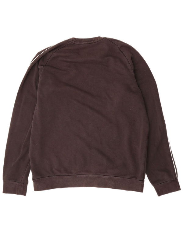 Adidas Sweat-shirt pour homme en coton noir Taille L