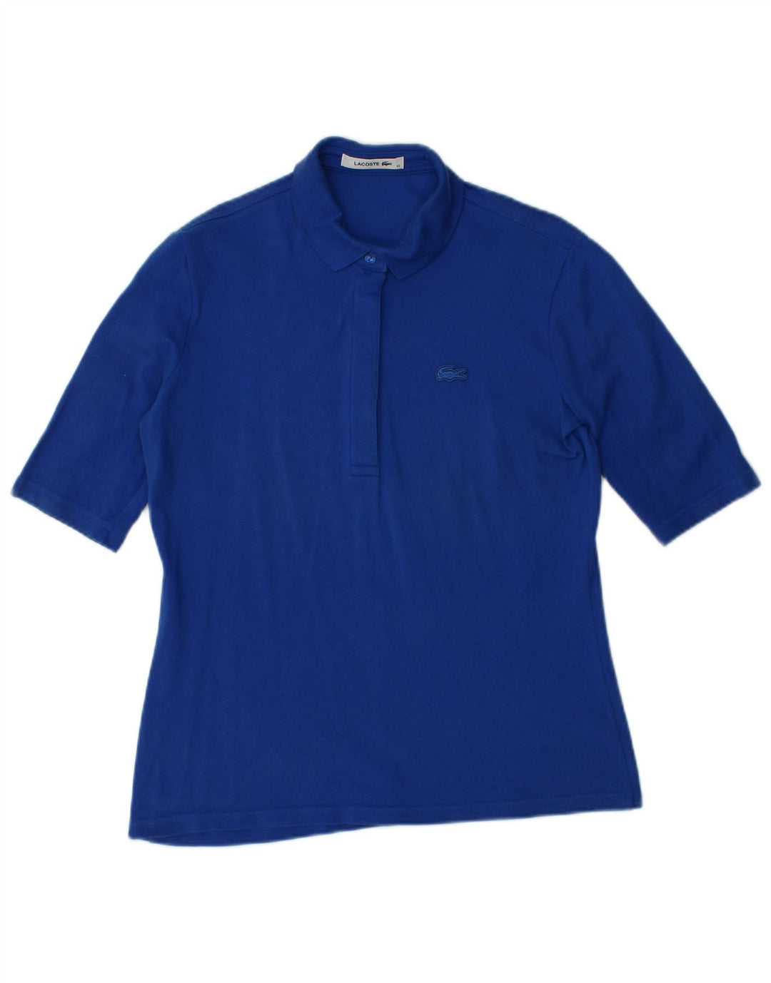 LACOSTE Polo Femme Taille 40 Bleu Moyen Coton