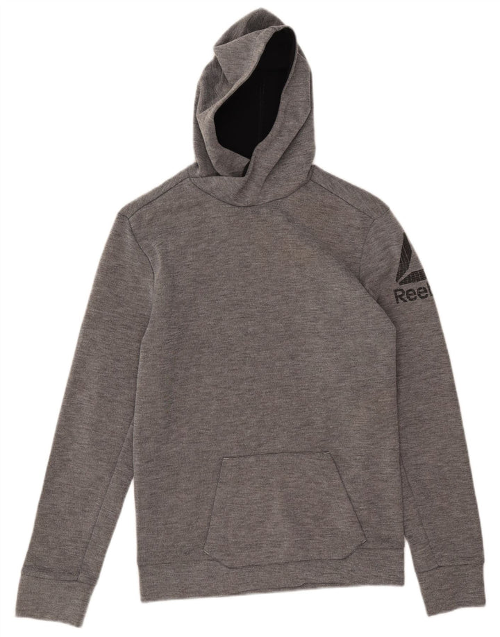 Reebok Pull à Capuche Graphic Homme Gris XS Polyester