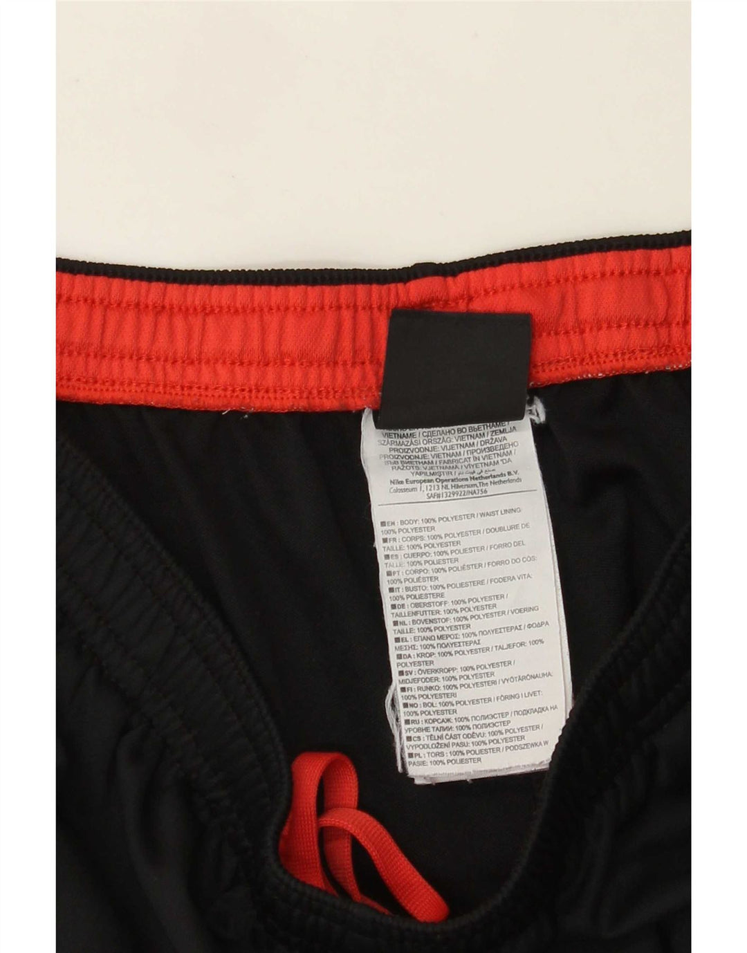 Nike Pantalon de survêtement Dri Fit pour homme Taille L en polyester color block noir