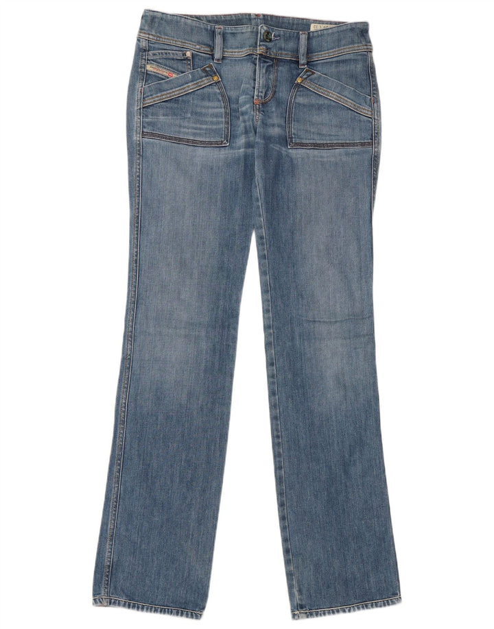 DIESEL Femme Reckfly Jean Droit W29 L32 Bleu Coton