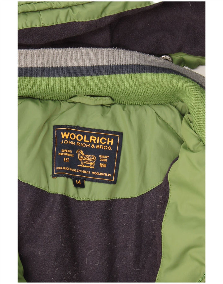 Woolrich Veste matelassée à capuche graphique pour garçon 13-14 ans Vert