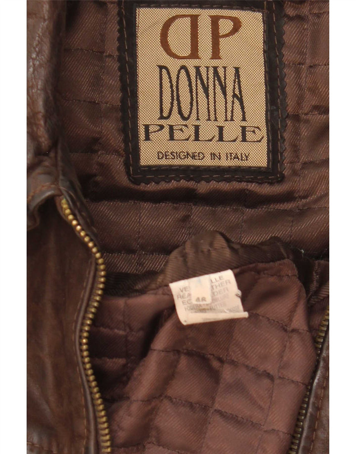 Donna Pelle Veste en cuir coupe ample pour homme IT 46 Petit cuir marron