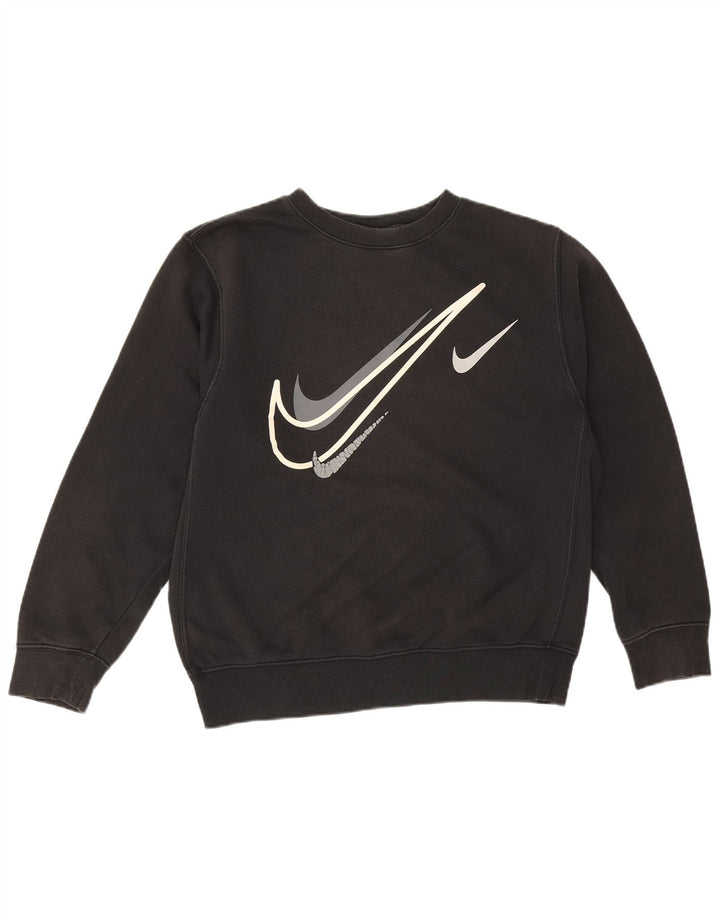 Nike Sweat-shirt graphique pour homme en coton noir Taille S