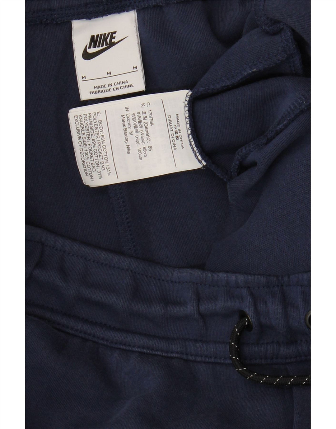 Nike Pantalon de survêtement pour homme en coton bleu marine moyen