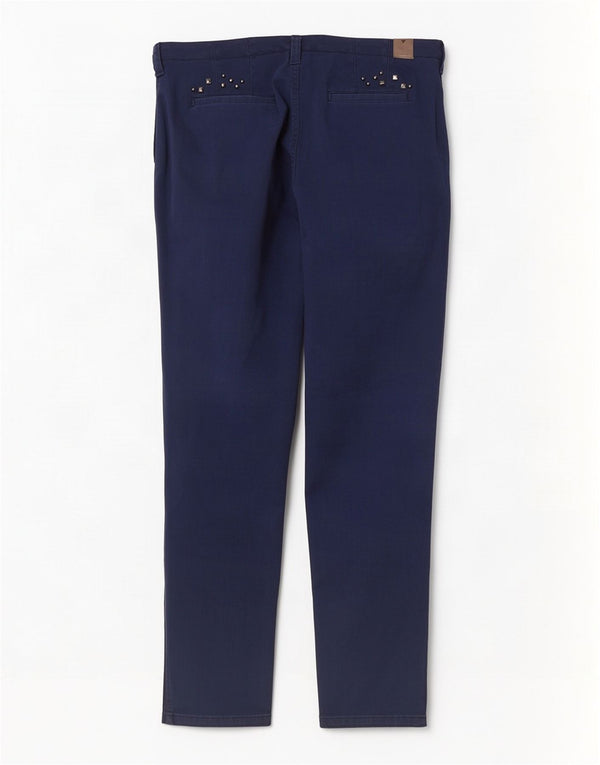 Guess Pantalon Chino Slim Femme W30 L29 Bleu Marine Coton