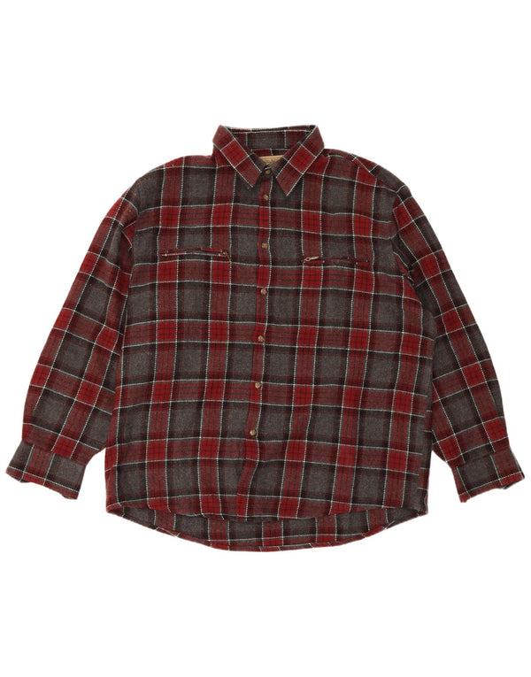 European Project Chemise en flanelle pour homme 2XL Gris à carreaux Acrylique