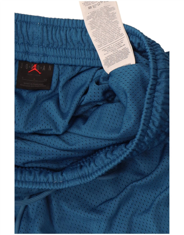 Jordan Short de sport graphique pour hommes, petit, bleu, polyester