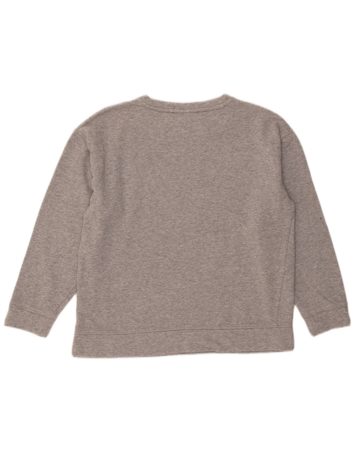 Tommy Hilfiger Sweat-shirt graphique pour femme UK 14 Gris moyen moucheté