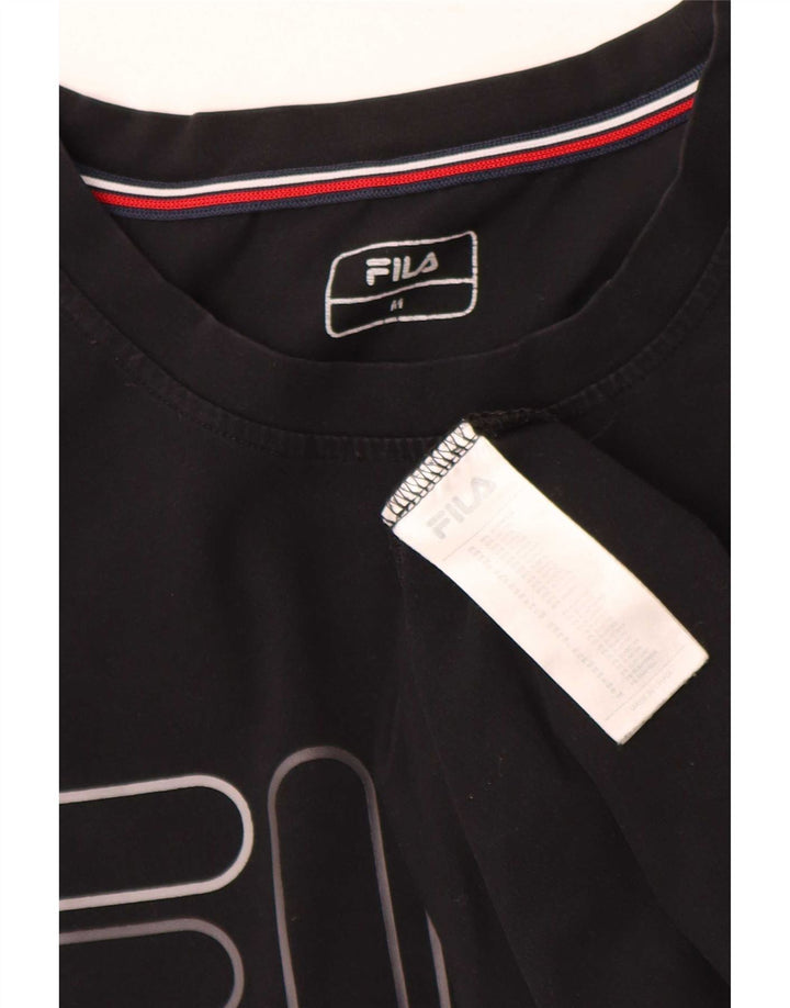 Fila T-Shirt Graphique Homme Noir Moyen Coton